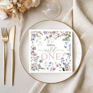 Wild One Wildflower Birthday Napkins