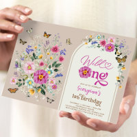 Wild One Wildflower Butterflies 1st Birthday