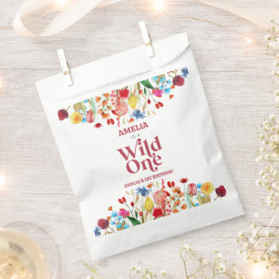 Wild One Wildflower First 1st Birthday Party Favour Bags