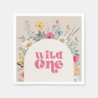 Wild One Wildflower Party Paper Napkins
