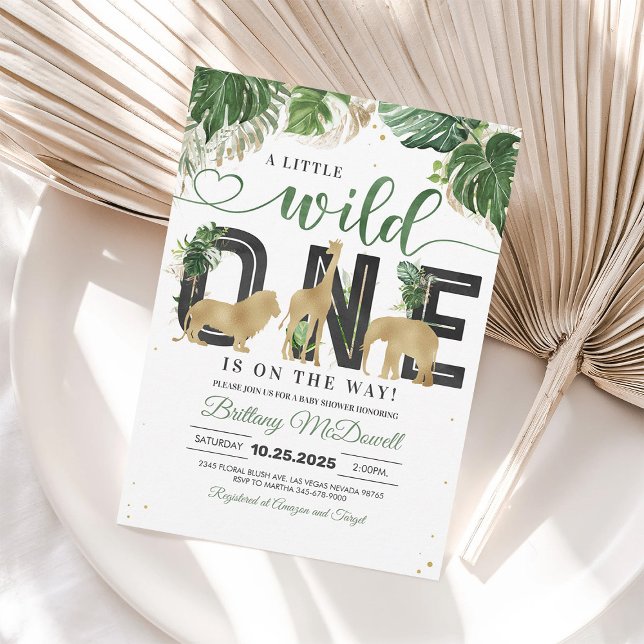 Wild oneafari Boy Baby Shower Invitation (Creator Uploaded)