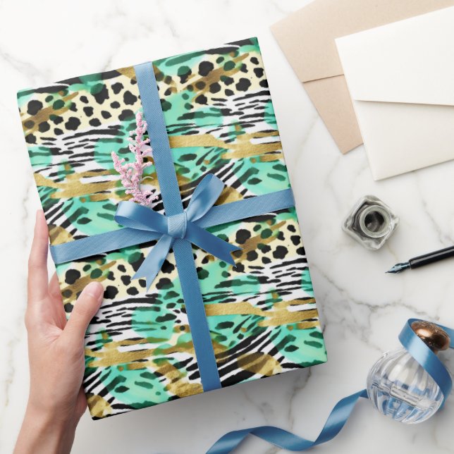 Wild Ones Safari Animals' Fur Prints Patterns Wrapping Paper (Gifting)