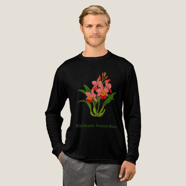 Wild Orchid Bloom Tri-Blend Shirt (Full Front)