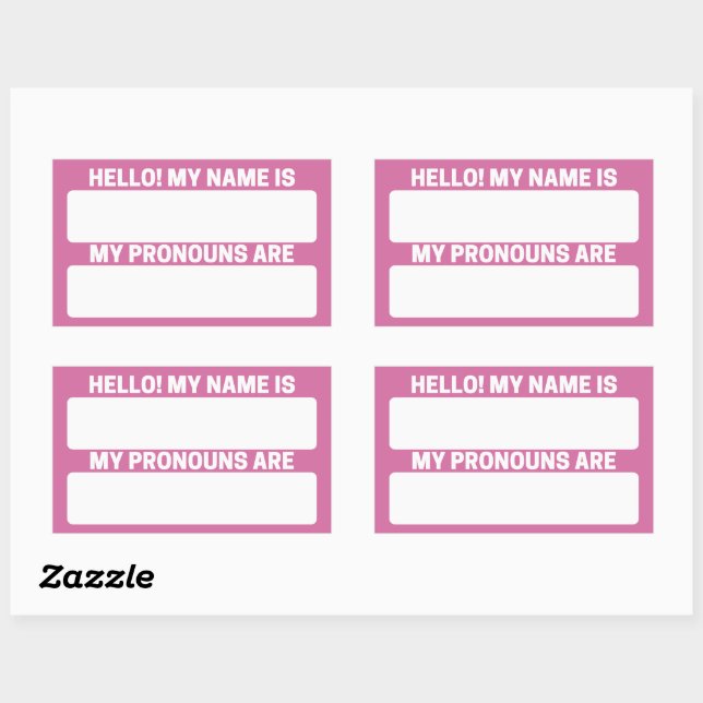 Wild Orchid Name & Pronoun Labels (Sheet)