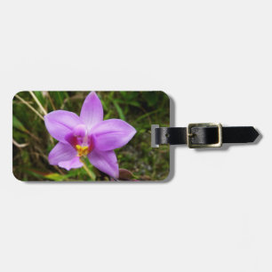 Wild Orchid Purple Tropical Flower Luggage Tag