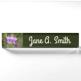 Wild Orchid Purple Tropical Flower Nameplate