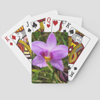 Wild Orchid Purple Tropical Flower Playing Cards