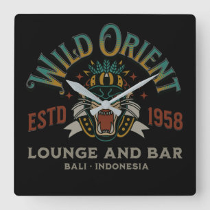 Wild Orient vintage panther tiger T-Shirt Square Wall Clock