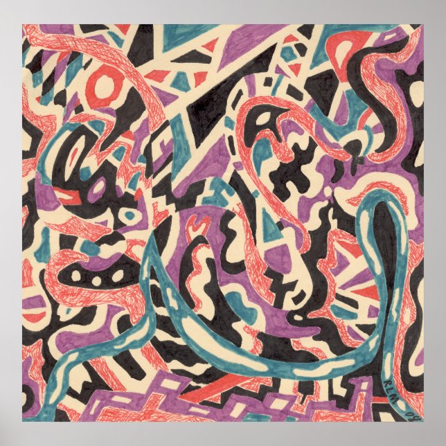 "Wild" Original Abstract Poster (Front)