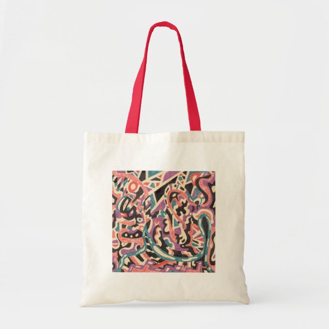 Wild, original abstract tote bag (Front)
