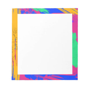 Wild Paint Brush Colours and Music Sheets Notepad