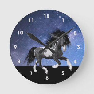 Wild Paint Horse Wall Clock