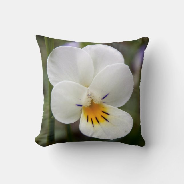 Wild Pansy Throw Cushion (Front)