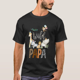 Wild Papa Zoo Born Wild 2nd Birthday Safari Jungle T-Shirt