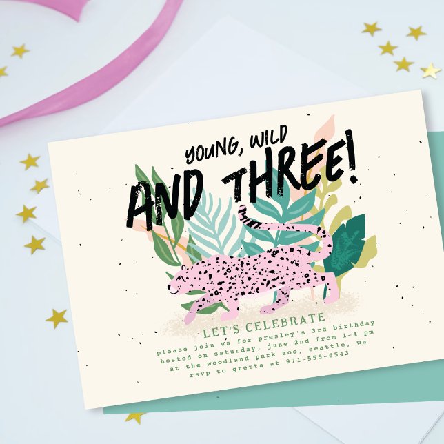 Wild Party Animals Kids Birthday Party Invitation (Creator Uploaded)