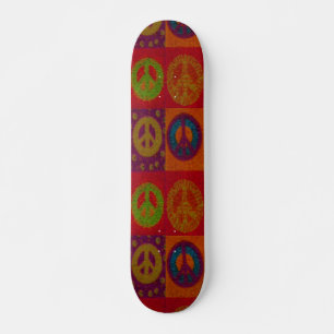 Wild Peace Signs ~ Skateboard Retro