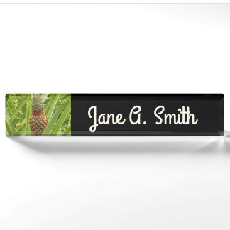 Wild Pineapple Tropical Fruit in Nature Nameplate