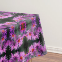 Wild Pink Asters Flower Art Abstract