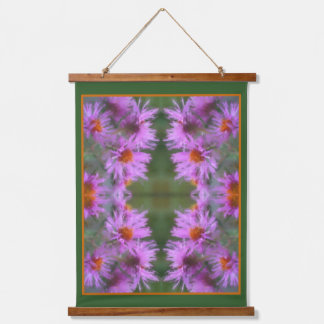 Wild Pink Asters Flower Art  Hanging Tapestry