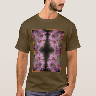 Wild Pink Asters Flower Art Vintage T-Shirt