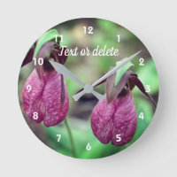 Wild Pink Lady Slipper Orchid Flower Pair 2