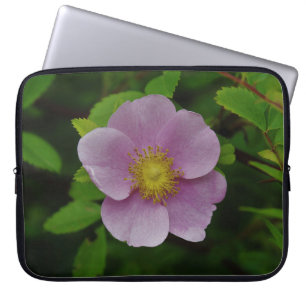Wild Pink Rose Laptop Sleeve