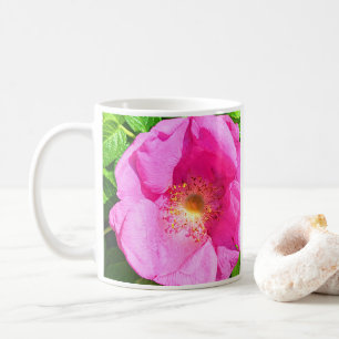 Wild Pink Rose Photo Trust in the Lord Bible Verse Coffee Mug
