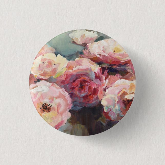 Wild Pink Roses 3 Cm Round Badge (Front)