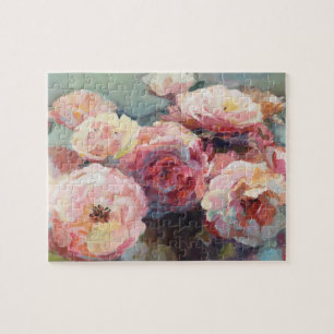 Wild Pink Roses Jigsaw Puzzle