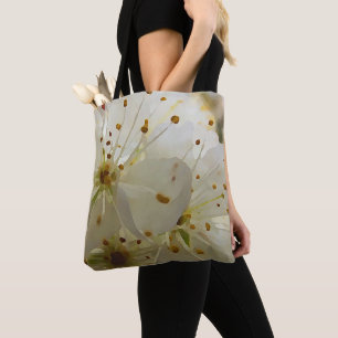 Wild Plum Blossoms Impressionist Art Tote Bag