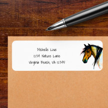 Wild Pony | Watercolor Horse Return Address