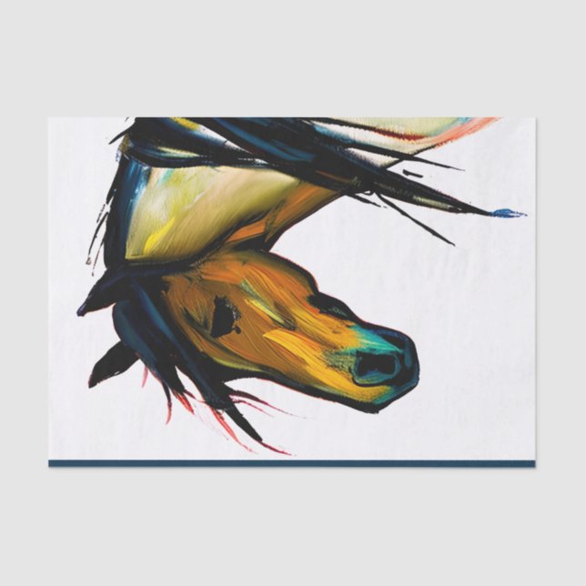 Wild Pony | Watercolor Horse Tissue Paper (Front)