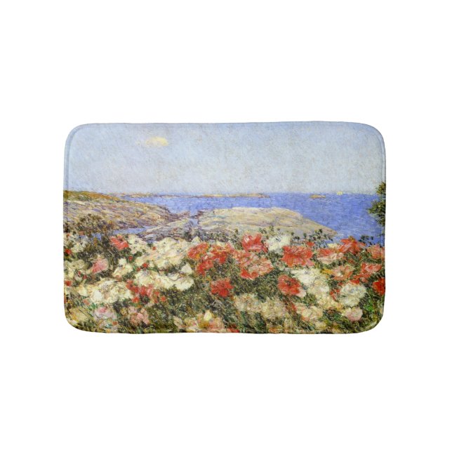 Wild Poppies on the Isles of Shoals Bath Mat (Front)