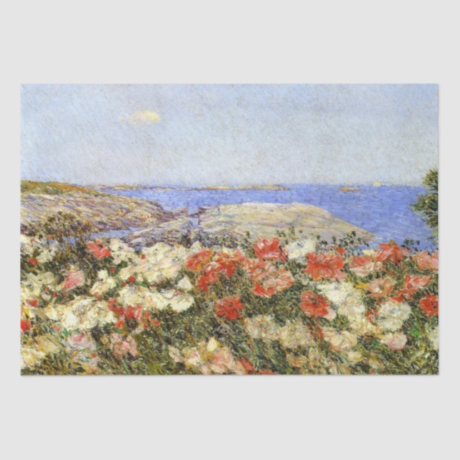 Wild Poppies on the Isles of Shoals Tissue Paper (Front)