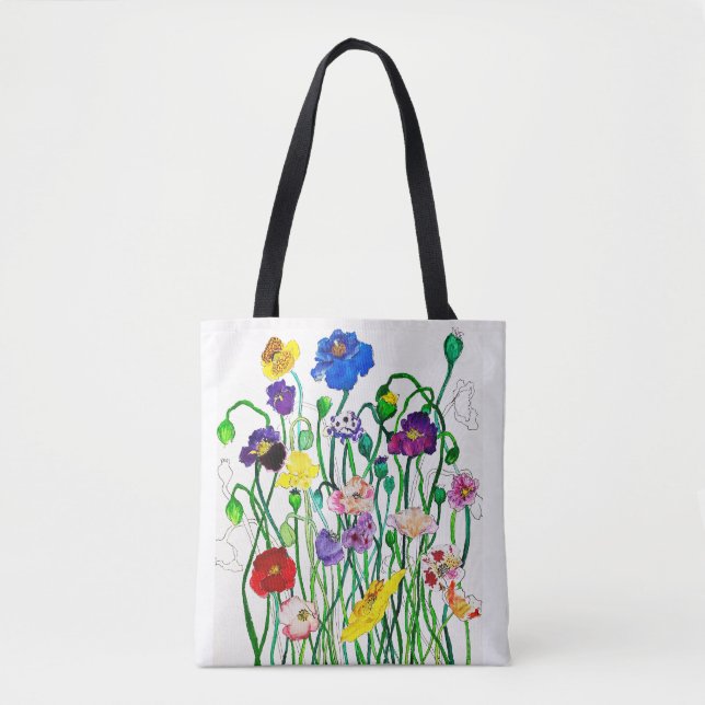 wild poppies tote bag (Front)