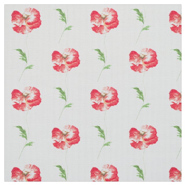 Wild poppy flower fabric (Swatch)