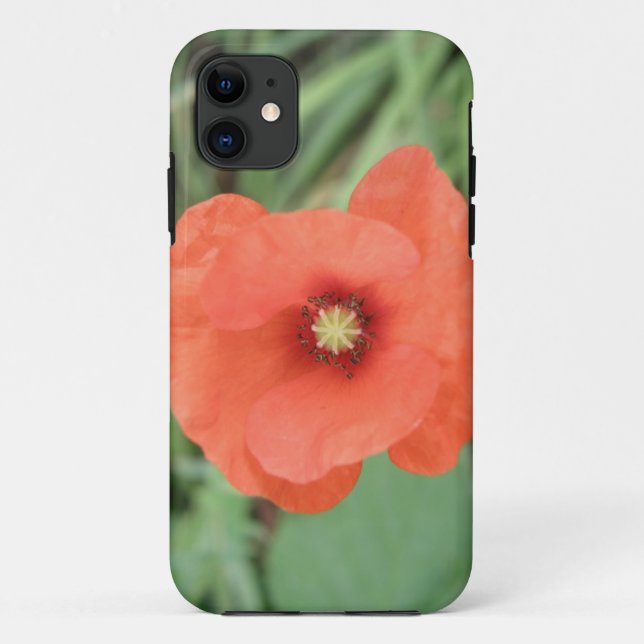 Wild Poppy Flower iPhone Case (Back)