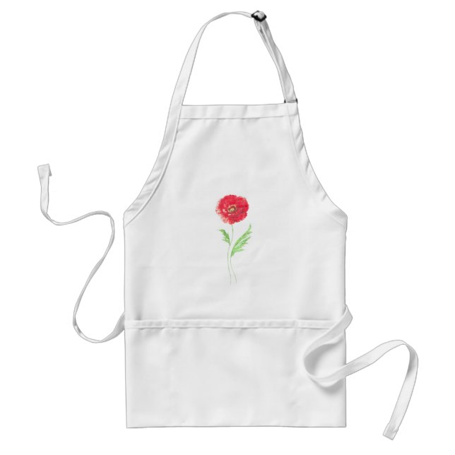 Wild poppy flower standard apron (Front)