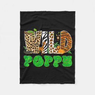 Wild Ppy Zoo Safari Animal Birthday Matching Famil Fleece Blanket