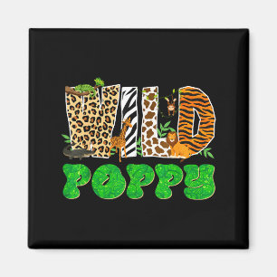 Wild Ppy Zoo Safari Animal Birthday Matching Famil Magnet