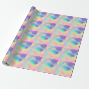 Wild Prismatic Ombre Pastel Rainbow Design Wrapping Paper
