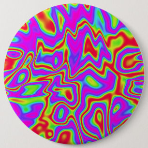 Wild Psychedelic Liquid Colours 6 Cm Round Badge