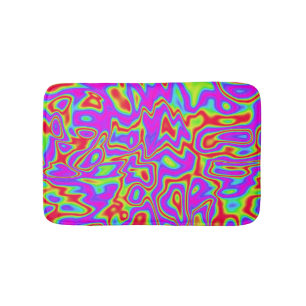 Wild Psychedelic Liquid Colours Bath Mat