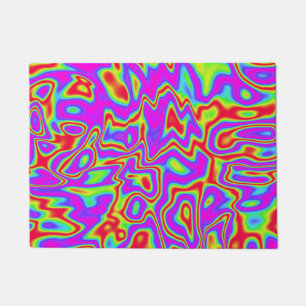 Wild Psychedelic Liquid Colours Doormat