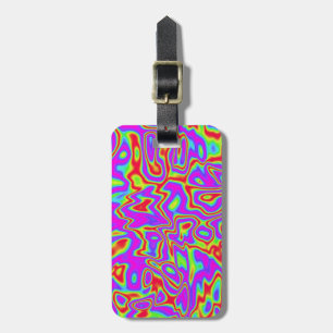 Wild Psychedelic Liquid Colours Luggage Tag