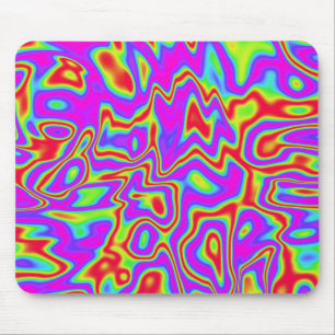 Wild Psychedelic Liquid Colours Mouse Pad
