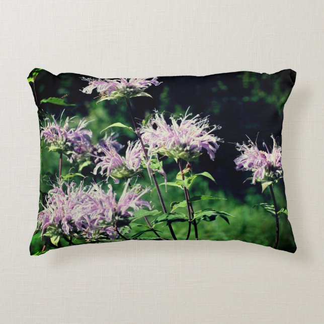 Wild Purple Bee Balm   Decorative Cushion (Front)