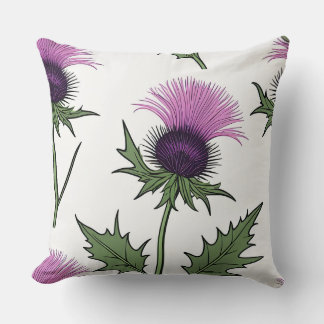 Wild Purple Thistle Cushion