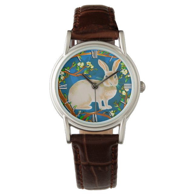 Wild Rabbit and Flowering Branches Watch (Front)