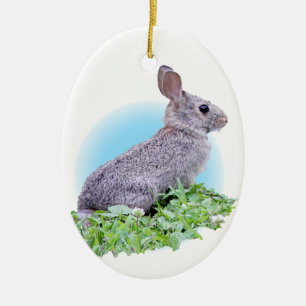 Wild Rabbit Ceramic Tree Decoration
